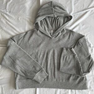 Alo Yoga Muse Hoodie-Grey-Size Large